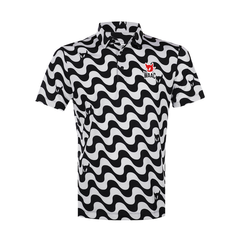 WAAC x Iron Heads Wave Waacky Men's Polo (Black)