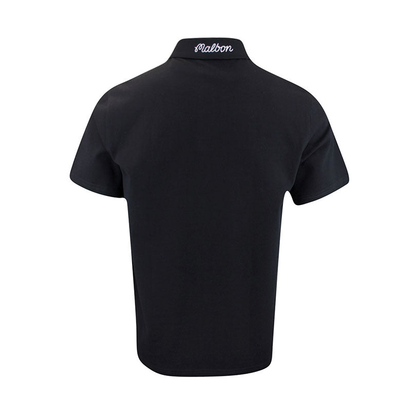 MALBON GOLF Tiger Buckets Men's Polo (Black)