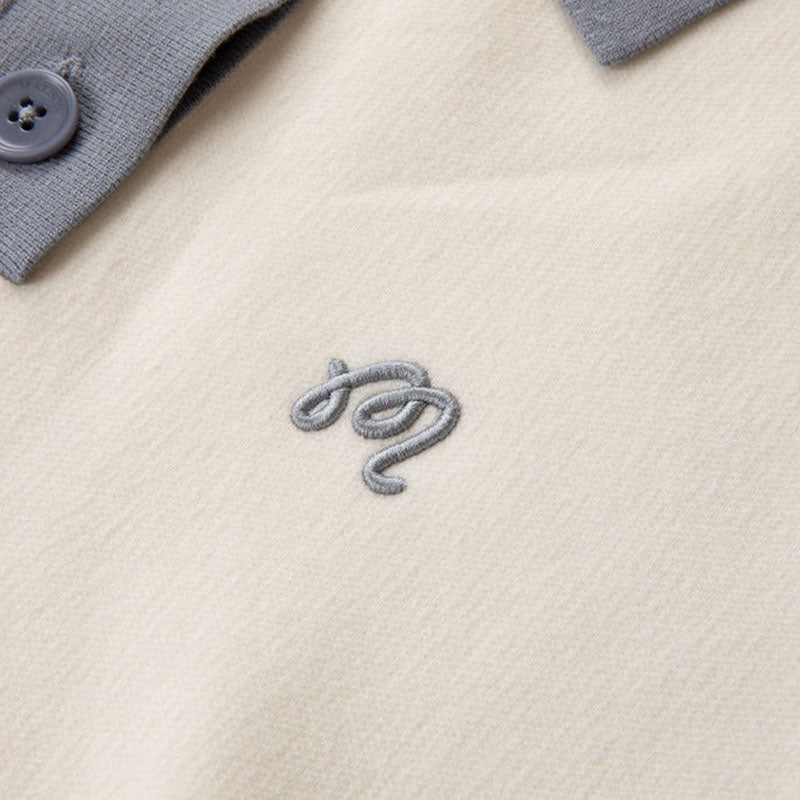 MALBON GOLF Mikayla Knit Women's Polo (Ivory/Stone)
