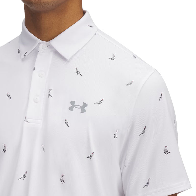 UNDER ARMOUR Playoff 3.0 Stripe Men's Polo (White/Steel)