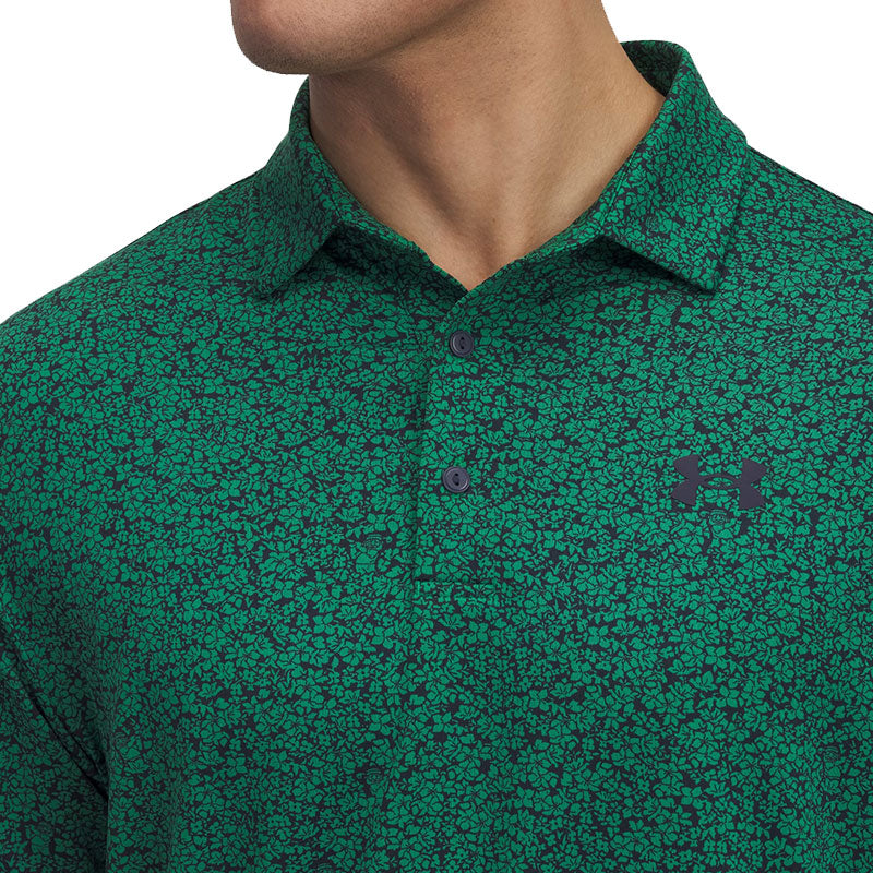 UNDER ARMOUR Playoff 3.0 Stripe Men's Polo (Green/Navy)
