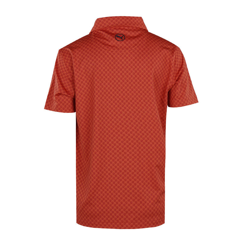 PUMA MATTR Micro Florals Boy's Polo (Red Fire)