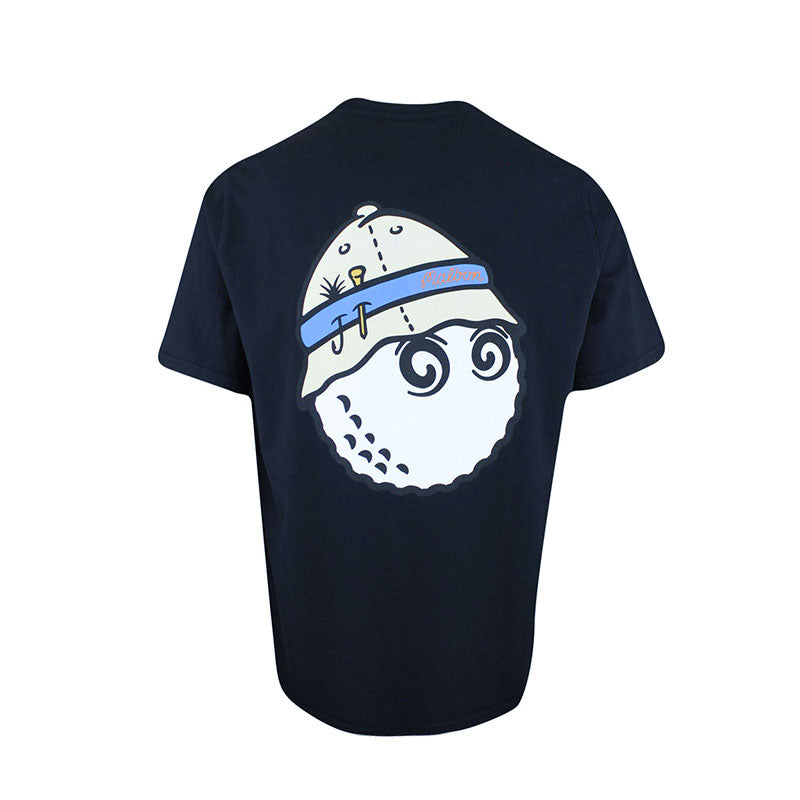 MALBON GOLF Fishing Buckets Pocket Men's T-Shirt (Navy)