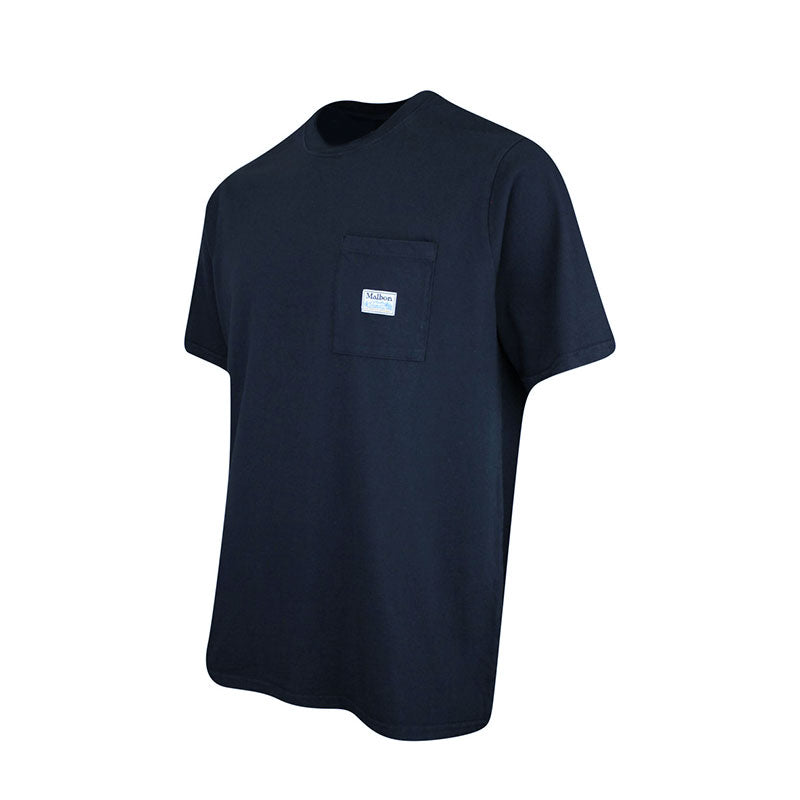MALBON GOLF Fishing Buckets Pocket Men's T-Shirt (Navy)