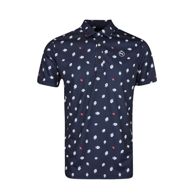 PUMA Pure 2.0 Birdies Men's Polo (Deep Navy/White)