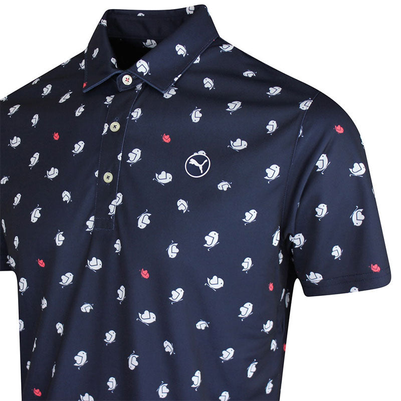 PUMA Pure 2.0 Birdies Men's Polo (Deep Navy/White)