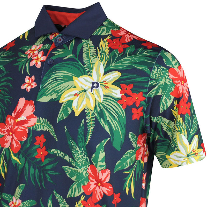 PUMA x PTC Floral Men's Polo (Deep Navy)