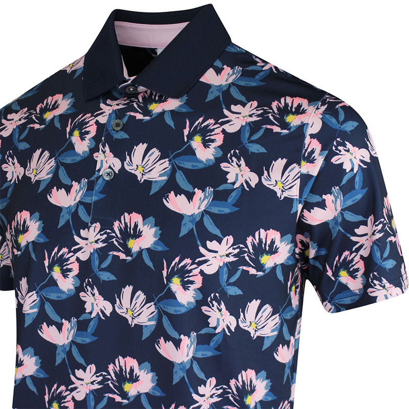 PUMA x Arnold Palmer Spring Florals Men's Polo (Navy/Pink)