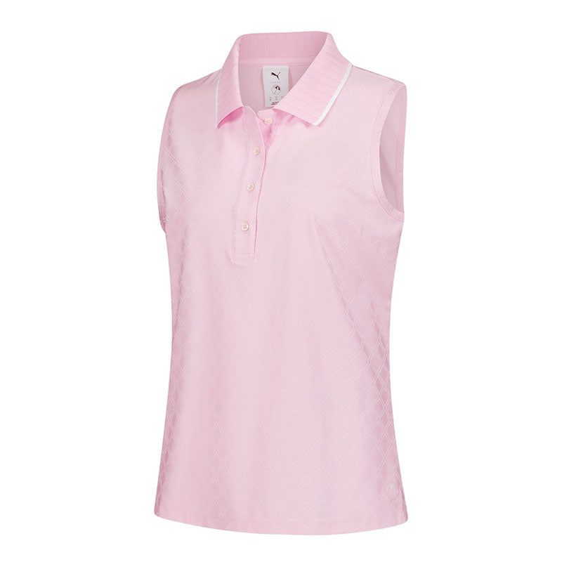 PUMA x Arnold Palmer Jacquard Women's Sleeveless Polo (Pale Pink)