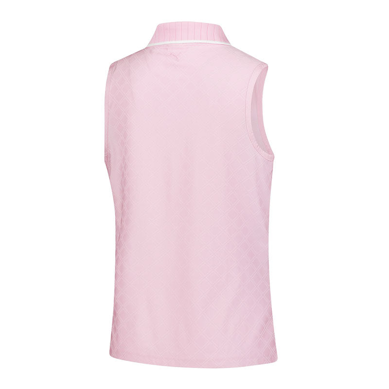 PUMA x Arnold Palmer Jacquard Women's Sleeveless Polo (Pale Pink)