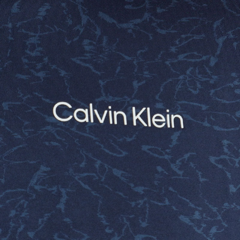CALVIN KLEIN Abstract Watercolour Printed Men's Polo (Navy)