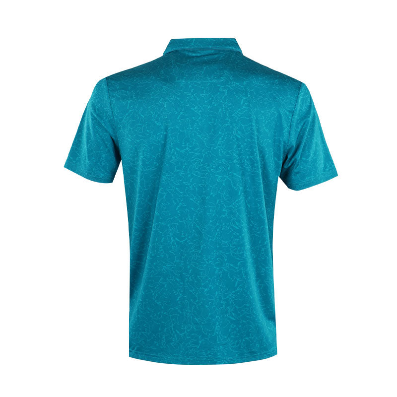 CALVIN KLEIN Abstract Watercolour Printed Men's Polo (Sea Green)