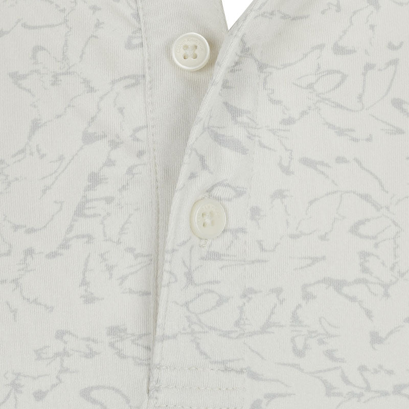 CALVIN KLEIN Abstract Watercolour Printed Men's Polo (Turtledove)