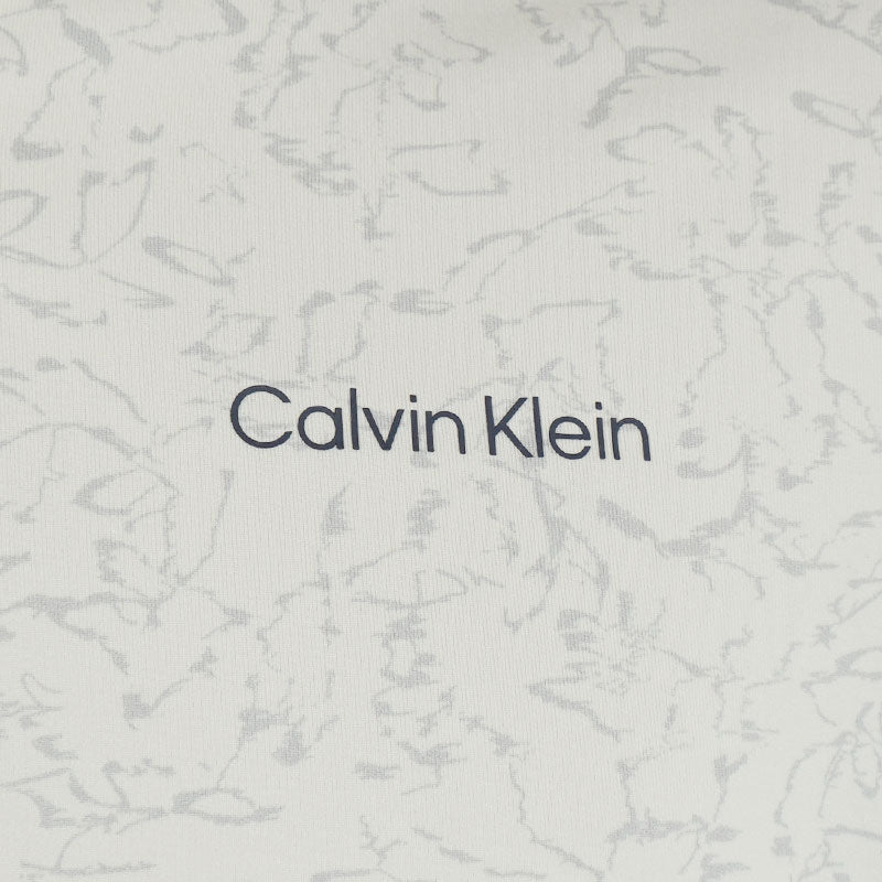 CALVIN KLEIN Abstract Watercolour Printed Men's Polo (Turtledove)