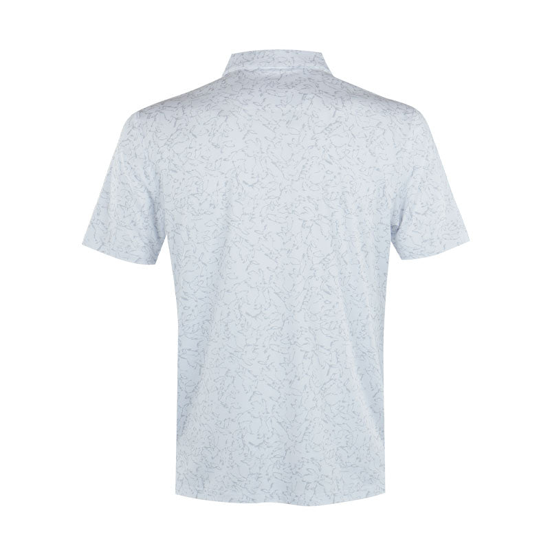 CALVIN KLEIN Abstract Watercolour Printed Men's Polo (White)