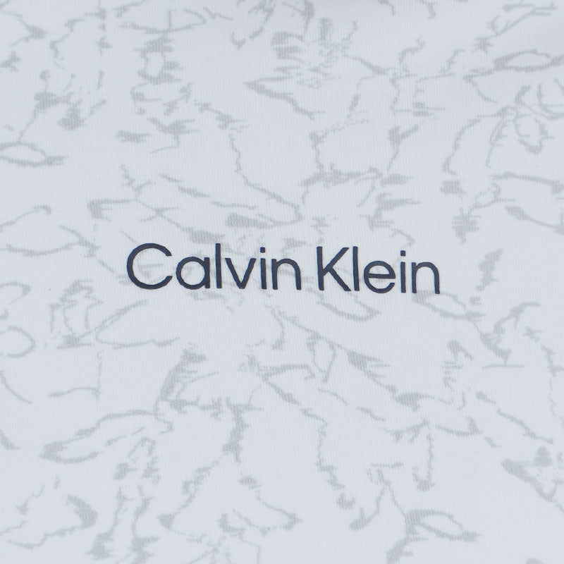CALVIN KLEIN Abstract Watercolour Printed Men's Polo (White)