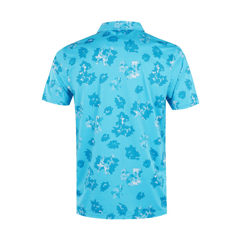 CALVIN KLEIN Cyber Floral Printed Men's Polo (Aquarius)