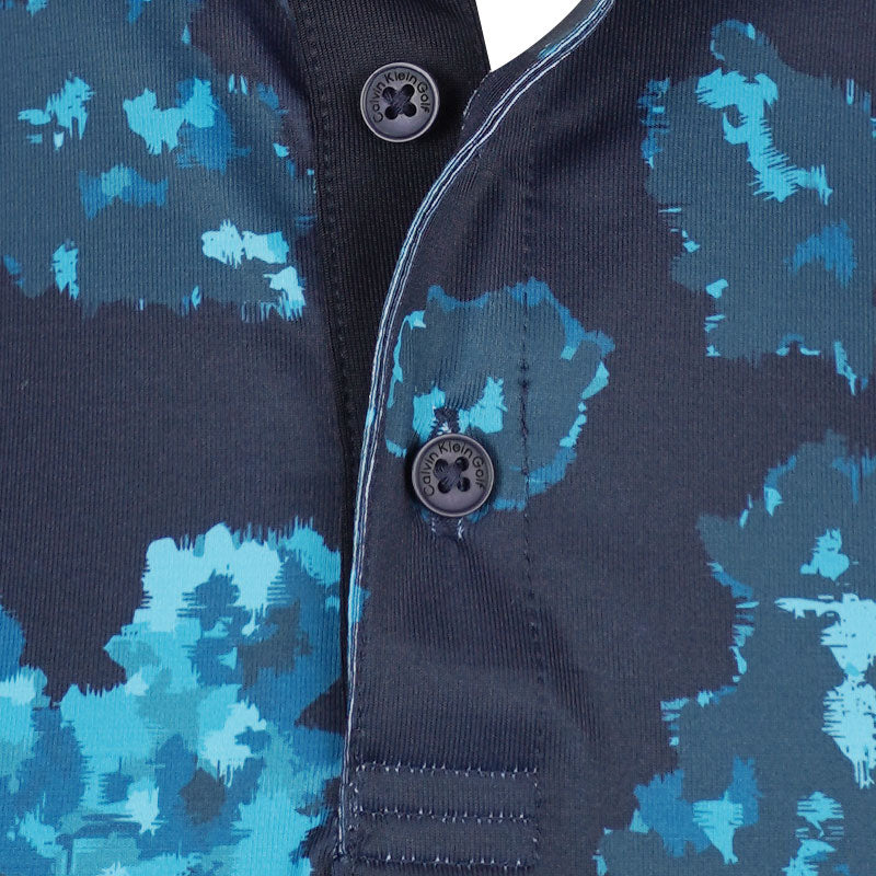 CALVIN KLEIN Cyber Floral Printed Men's Polo (Navy)