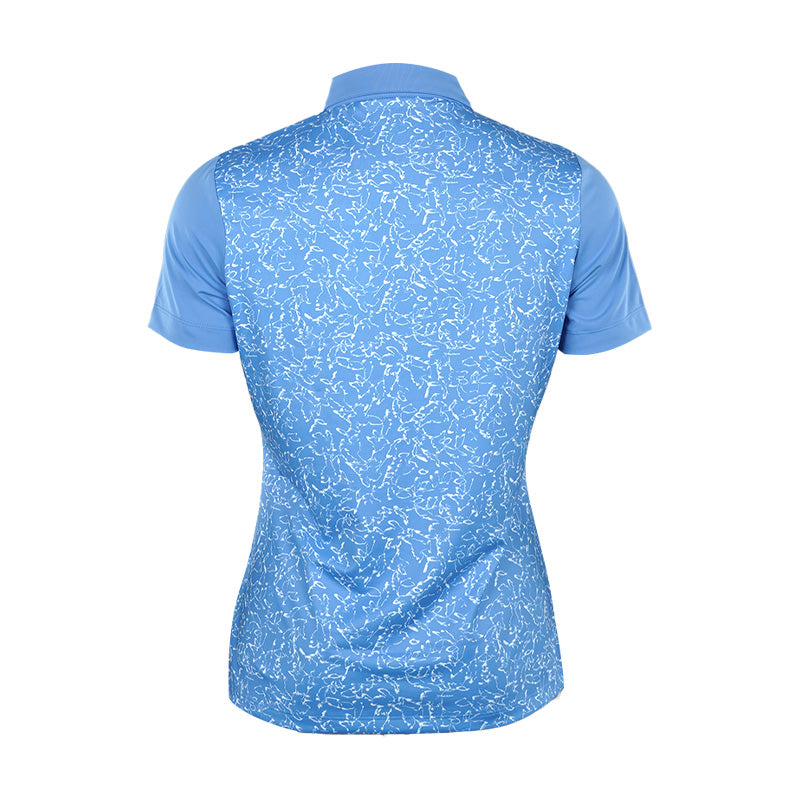 CALVIN KLEIN Harmony Printed Women's Polo (Cornflower Blue)