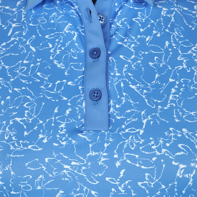 CALVIN KLEIN Harmony Printed Women's Polo (Cornflower Blue)