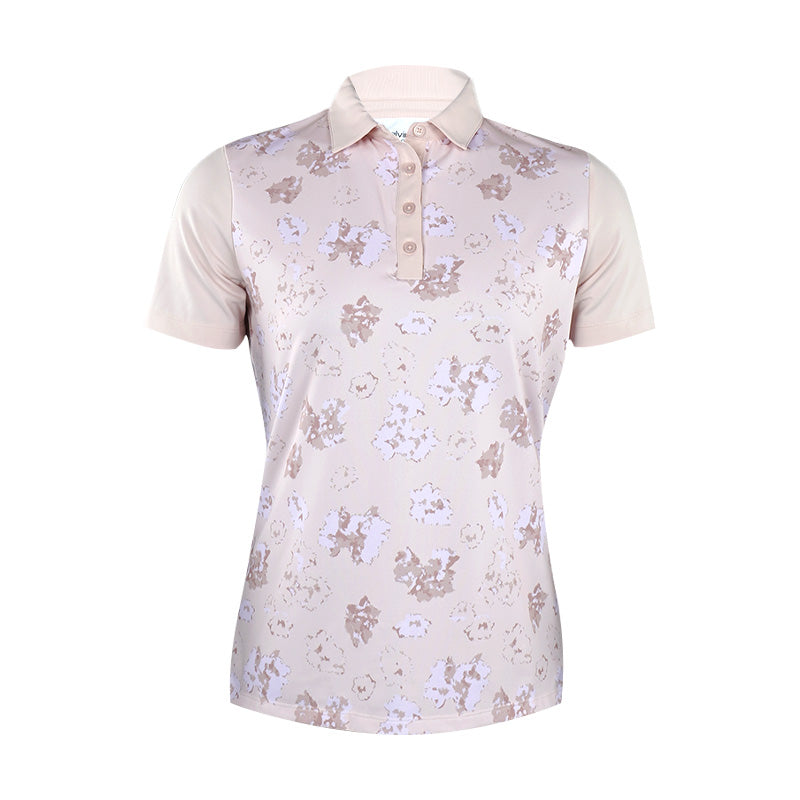 CALVIN KLEIN Harmony Printed Women's Polo (Shell Pink)