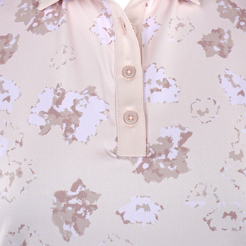CALVIN KLEIN Harmony Printed Women's Polo (Shell Pink)