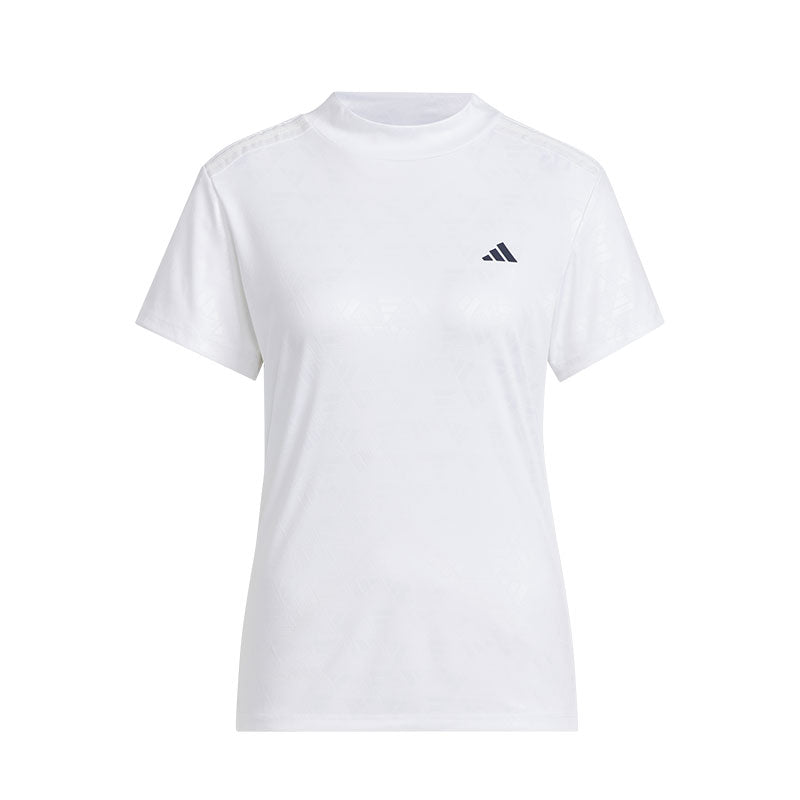 ADIDAS AEROREADY Debossed  Women's Mock Shirt (White)