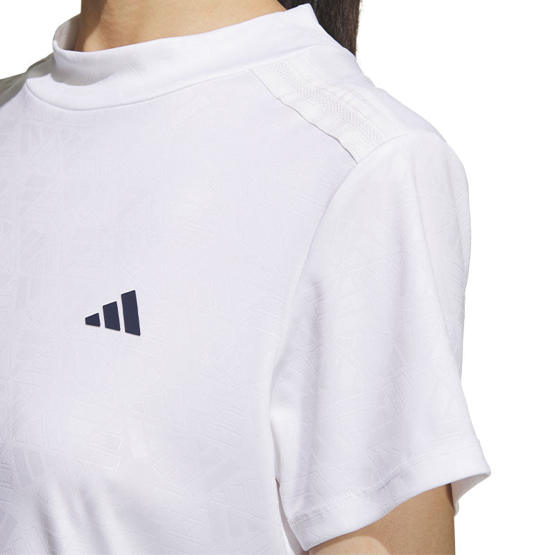 ADIDAS AEROREADY Debossed  Women's Mock Shirt (White)