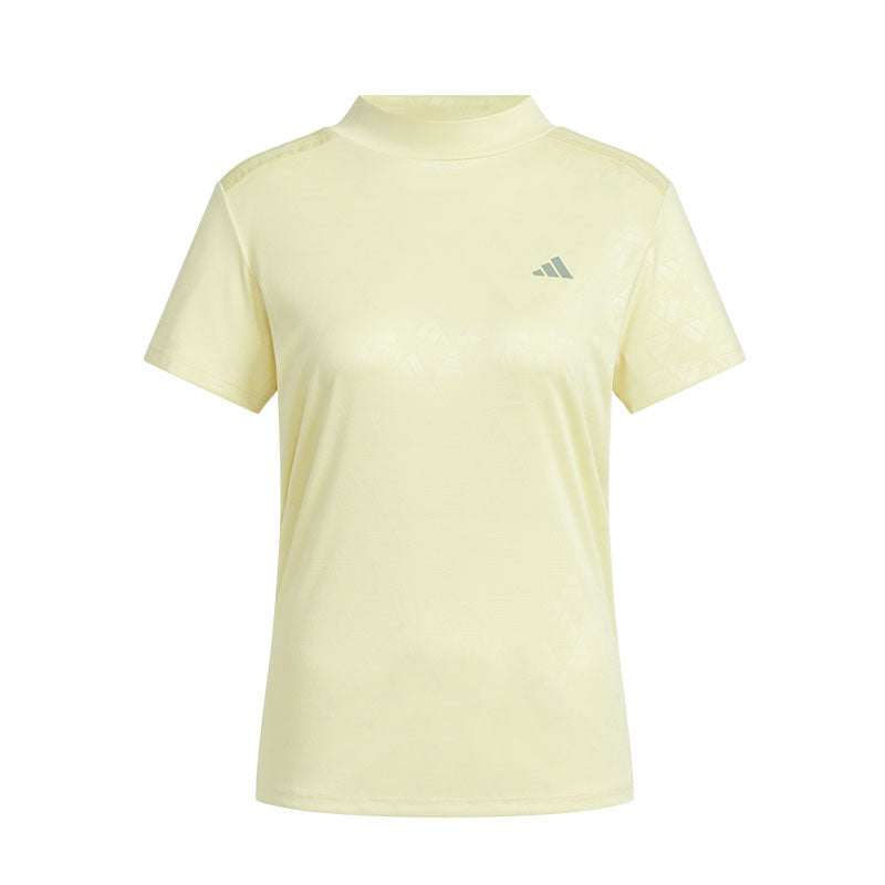 ADIDAS AEROREADY Debossed  Women's Mock Shirt (Yellow)