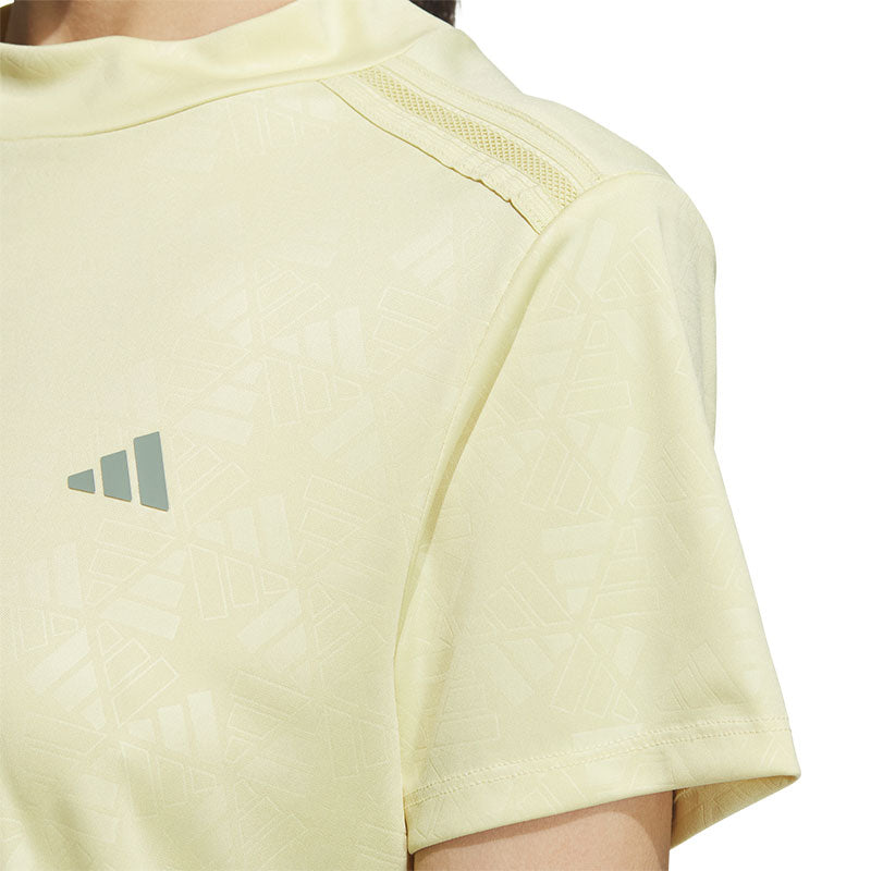 ADIDAS AEROREADY Debossed  Women's Mock Shirt (Yellow)