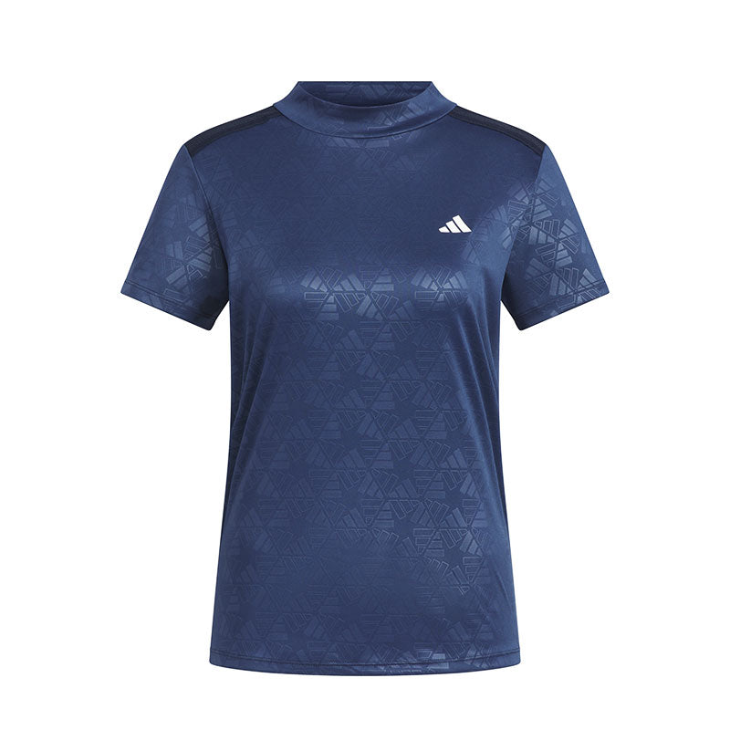 ADIDAS AEROREADY Debossed  Women's Mock Shirt (Navy)