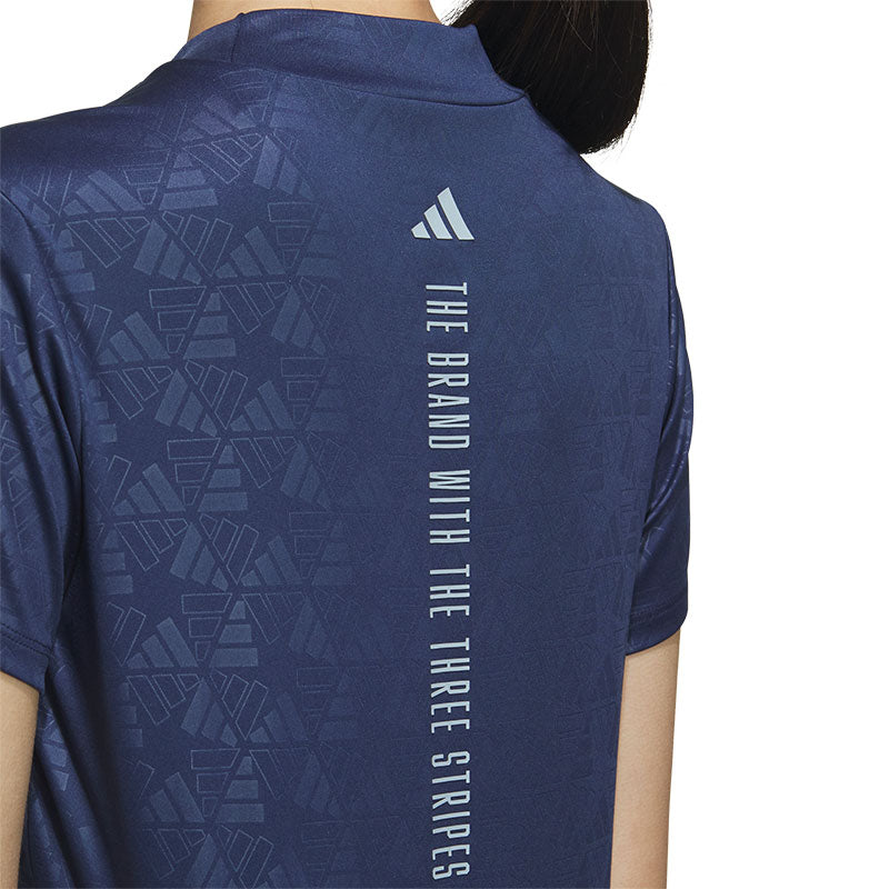 ADIDAS AEROREADY Debossed  Women's Mock Shirt (Navy)