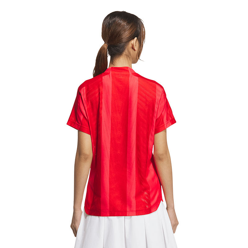 ADIDAS AEROREADY Adizero Bodymapping Women's Mock Shirt (Ruby)