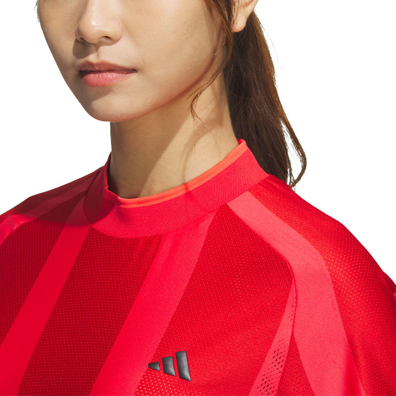 ADIDAS AEROREADY Adizero Bodymapping Women's Mock Shirt (Ruby)