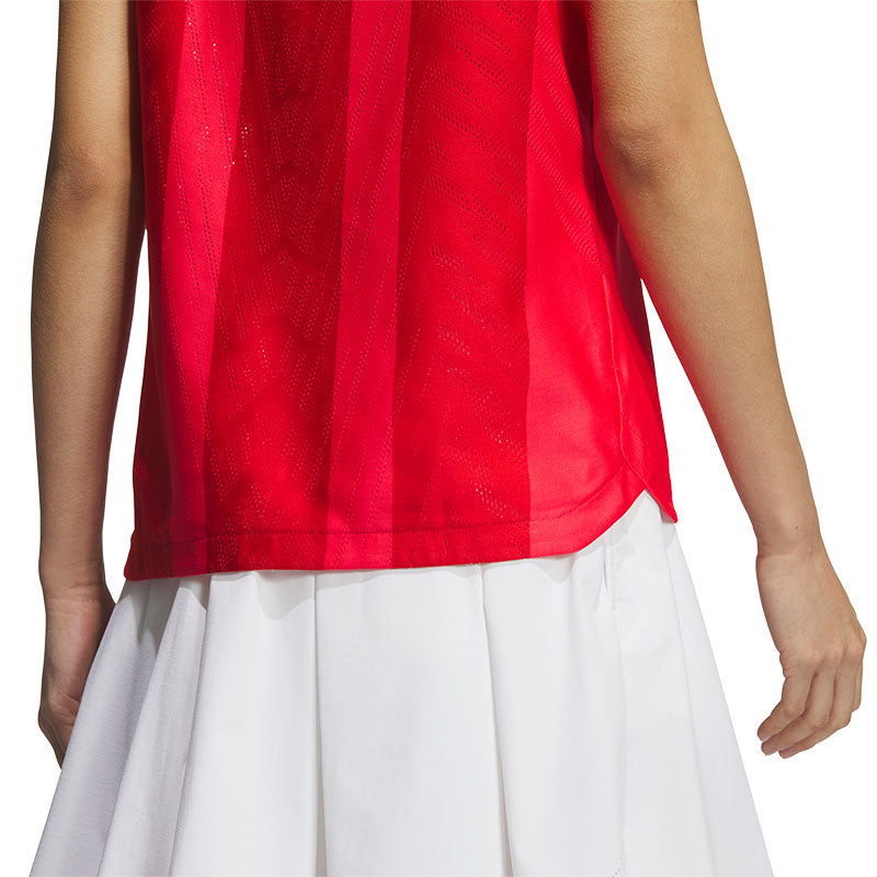 ADIDAS AEROREADY Adizero Bodymapping Women's Mock Shirt (Ruby)