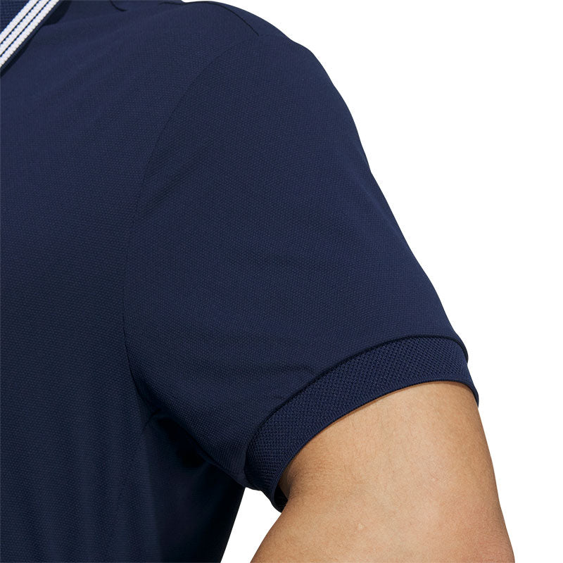 ADIDAS 3-Stripes Ribbed Men's Polo (Navy)
