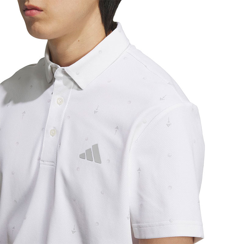 ADIDAS Playgreen Manogram Men's Polo (White)