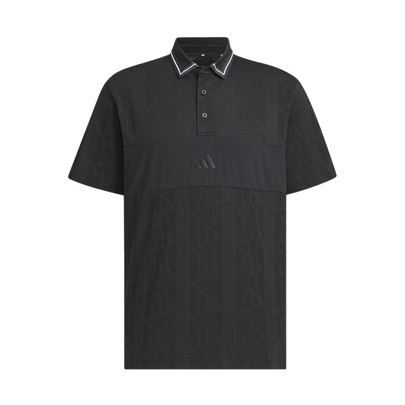 ADIDAS Badge of Sport Jacquard Logo Men's Polo (Black)