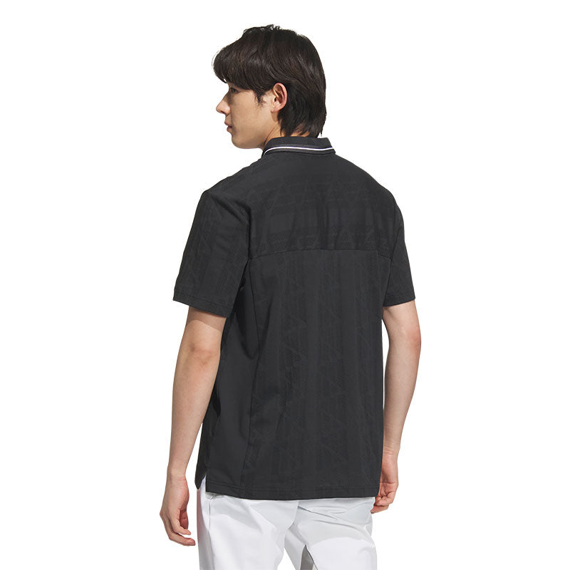 ADIDAS Badge of Sport Jacquard Logo Men's Polo (Black)