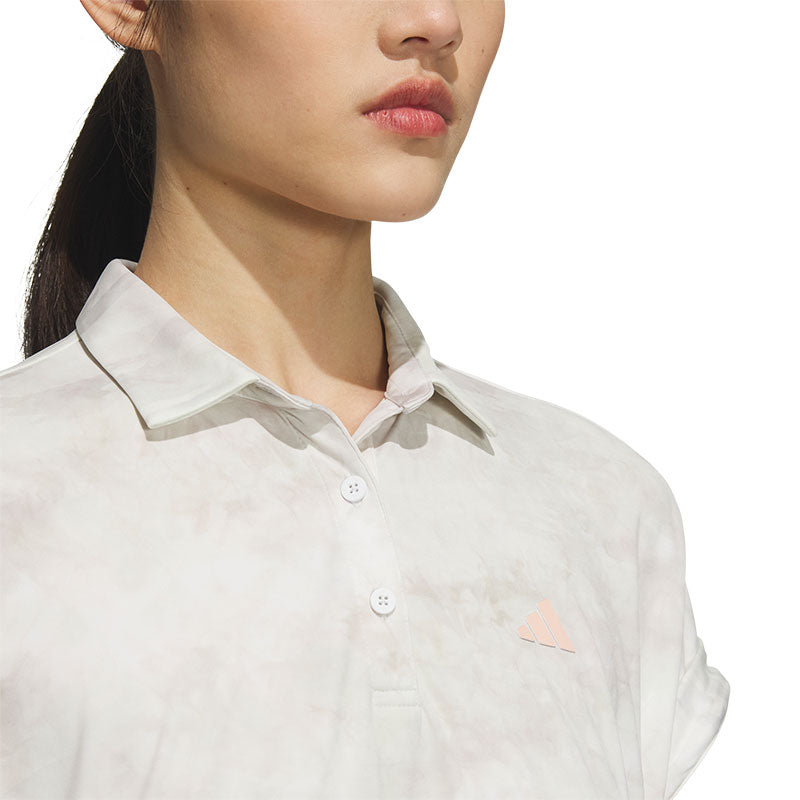 ADIDAS Allover Print Women's Polo (White/Grey)