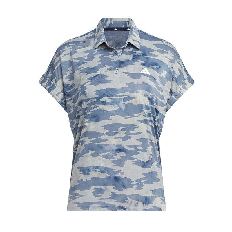 ADIDAS Allover Print Women's Polo (Blue/Navy)