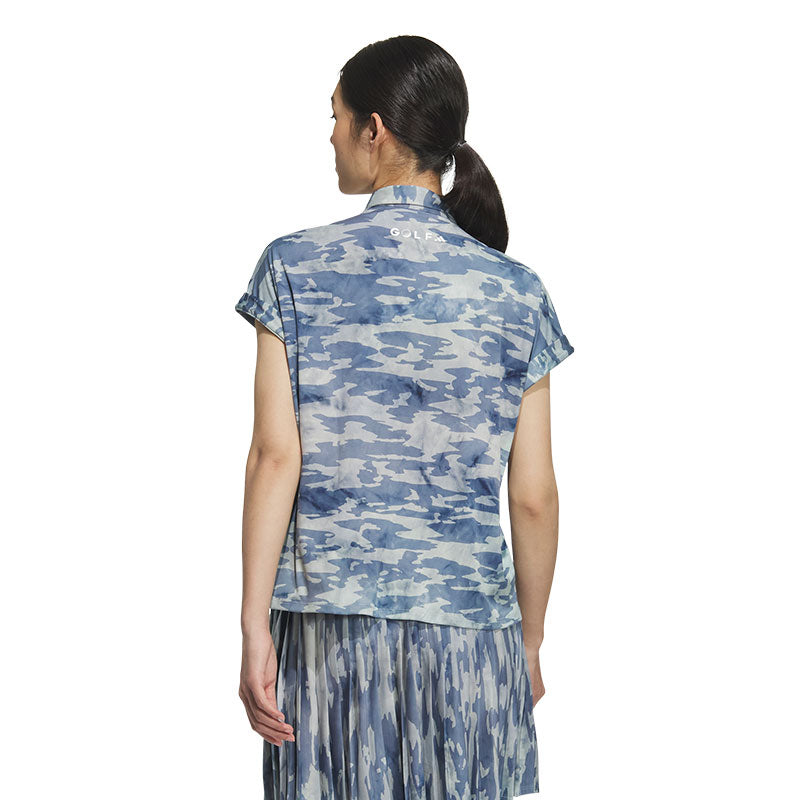 ADIDAS Allover Print Women's Polo (Blue/Navy)