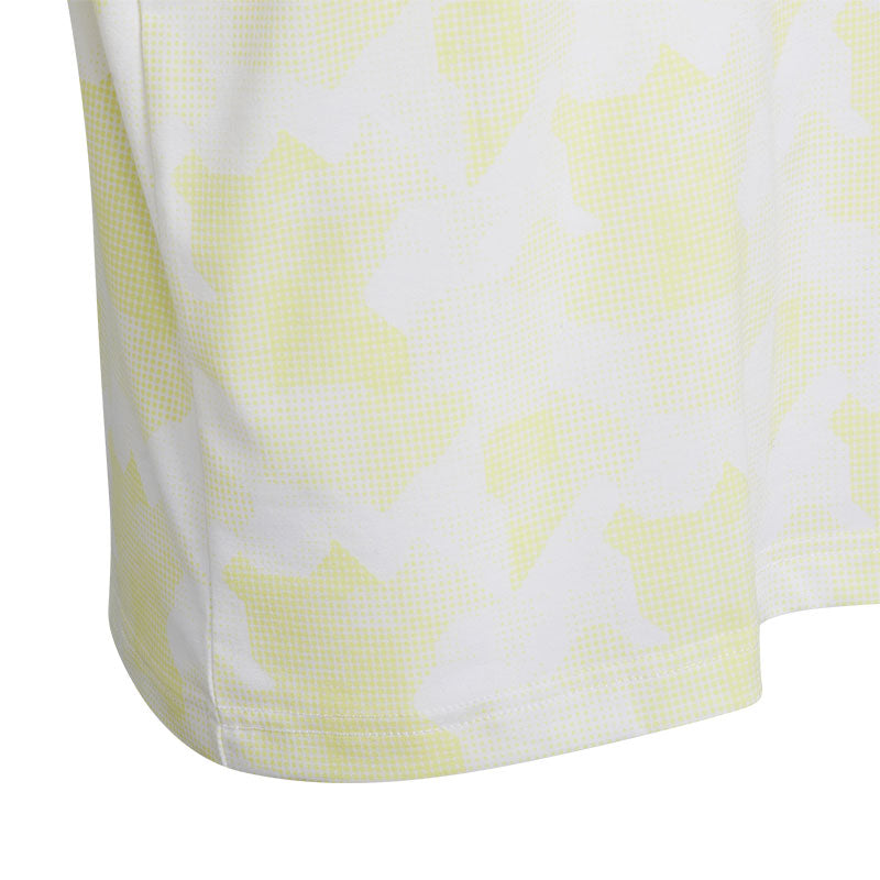 ADIDAS Printed Scripted Boy's Polo (White/Yellow)