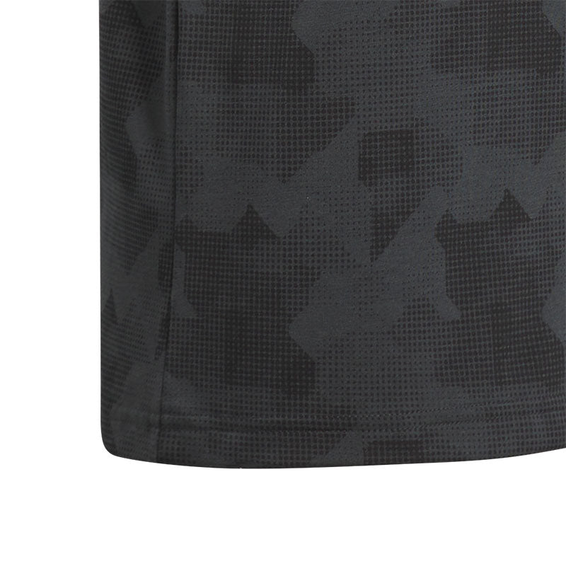 ADIDAS Printed Scripted Boy's Polo (Carbon/Black)