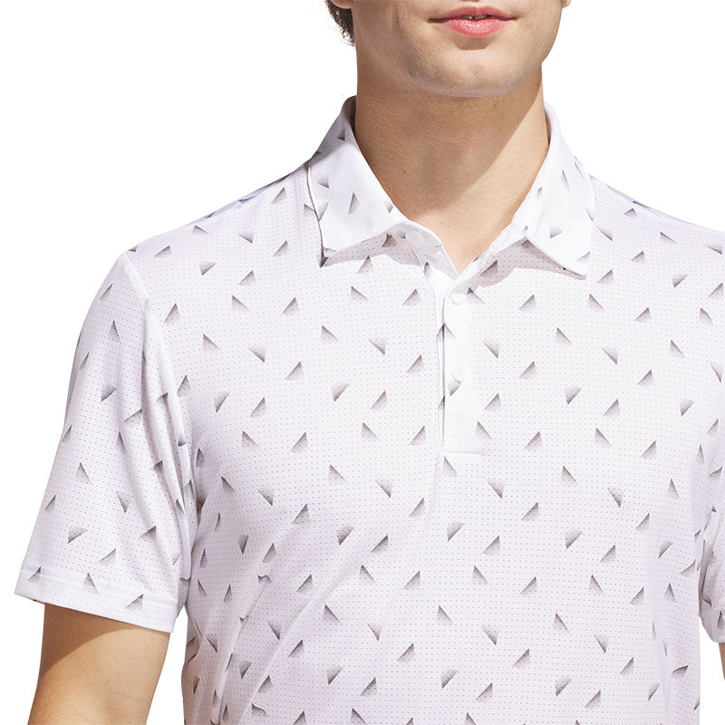 ADIDAS Ultimate365 Printed Mesh Men's Polo (White)