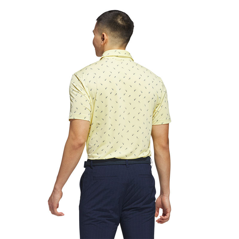 ADIDAS Ultimate365 Printed Mesh Men's Polo (Yellow)