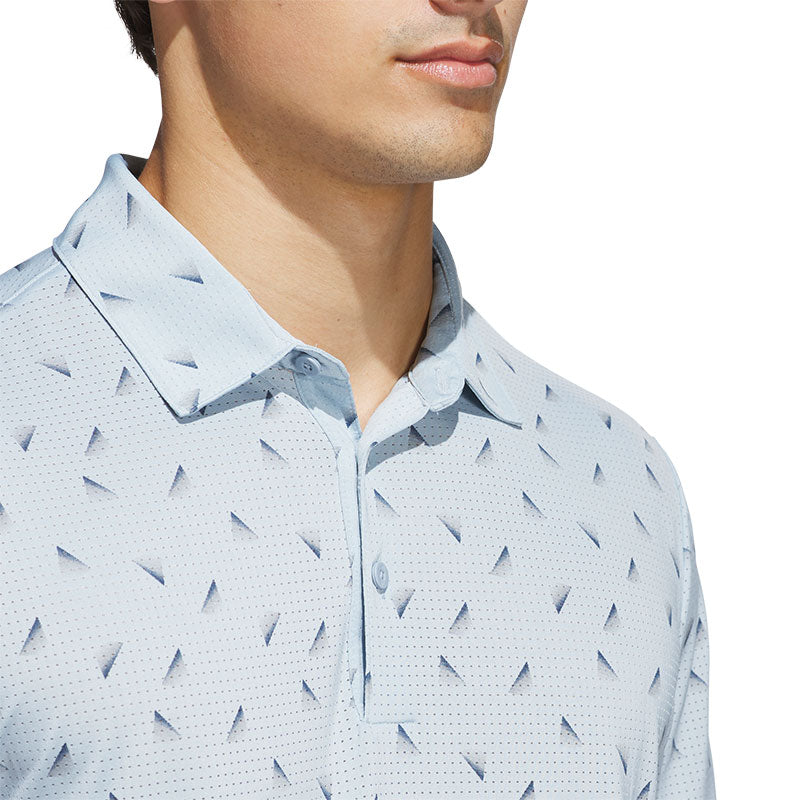 ADIDAS Ultimate365 Printed Mesh Men's Polo (Blue)