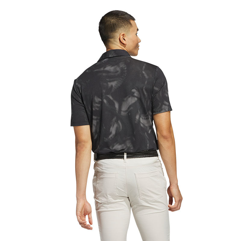 ADIDAS Ultimate365 Printed Mesh Men's Polo (Black)