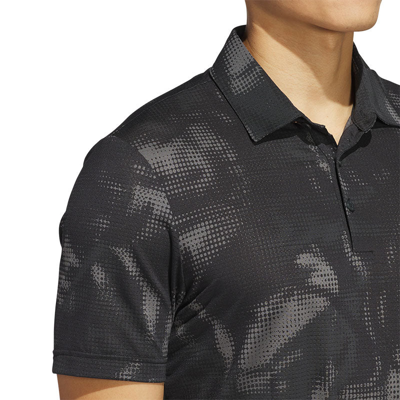 ADIDAS Ultimate365 Printed Mesh Men's Polo (Black)
