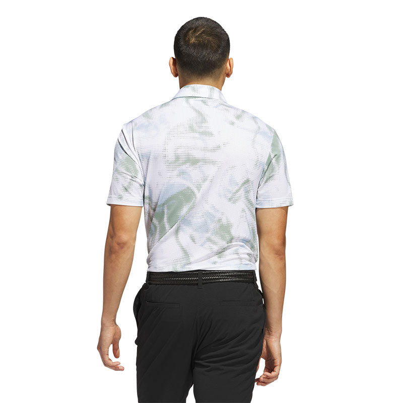 ADIDAS Ultimate365 Printed Mesh Men's Polo (White)